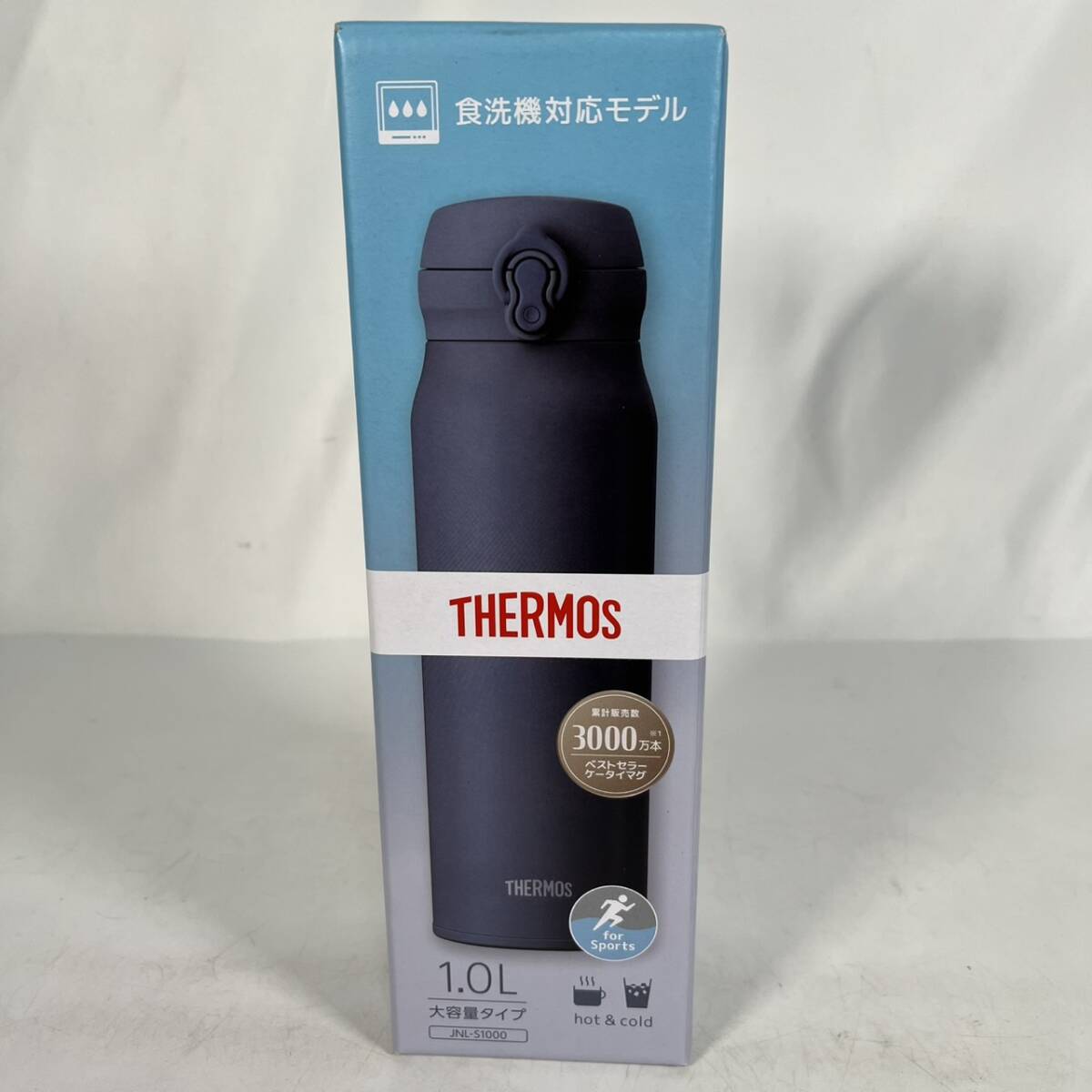 新品未開封品 サーモス 真空断熱ケータイマグ 水筒 JNL-S1000(MLGY) 1L ミネラルグレー 保温保冷 食洗機対応 大容量タイプ T7J2704拍卖