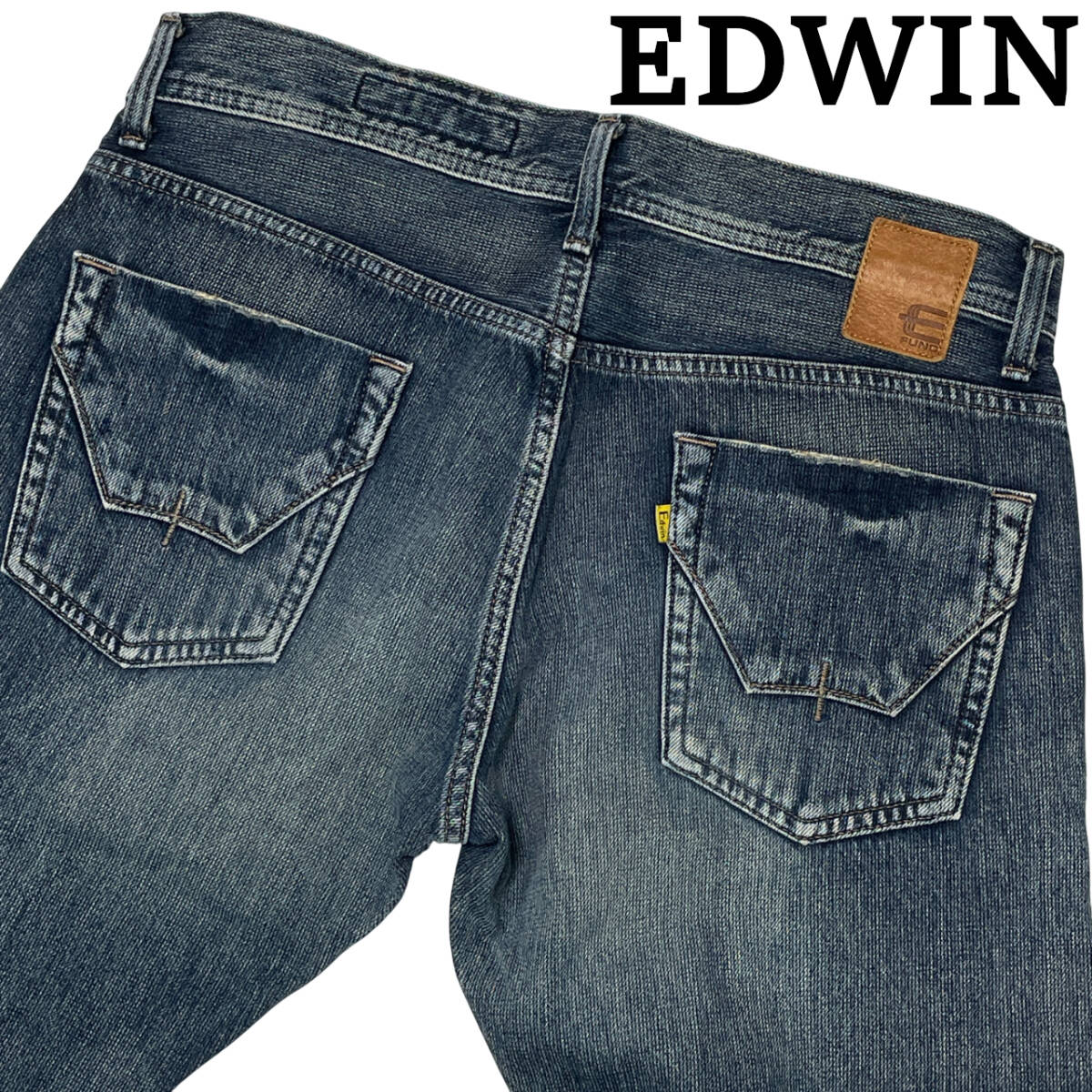 EDWIN エドウィン EE001 サイズM (約85cm w33相当) 廃版 E-Function ザイロン デニムパンツ メンズ ジーンズ 撃 バイカー拍卖