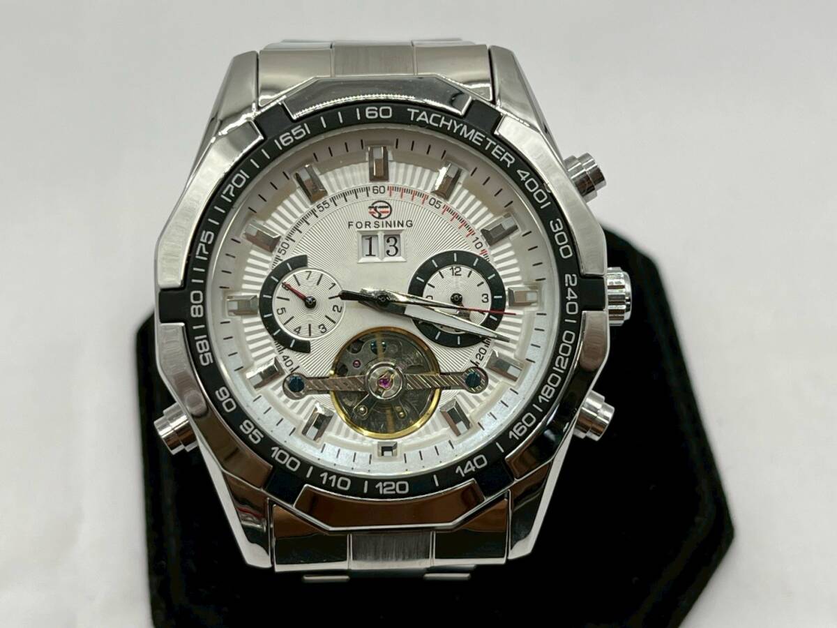 mz2035003/稼働品 FORSINNG 自動巻 裏スケ メンズ腕時計 クロノグラフ拍卖