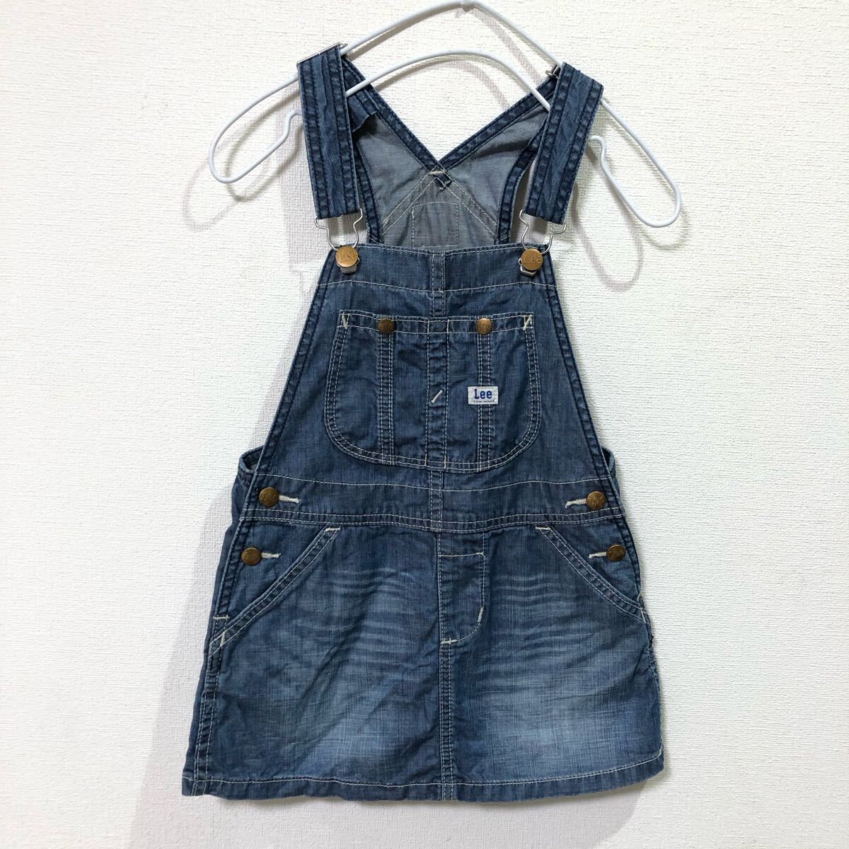 リー Lee オーバーオール スカート 子供服 デニム 110サイズ 61562拍卖