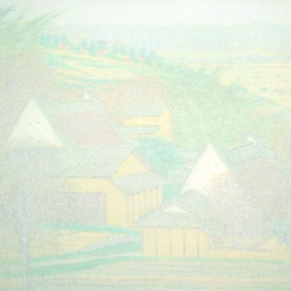 吉田善彦 「斑鳩の秋」 /リトグラフ/直筆サイン・印有り/速水御舟、小林古径、安田靫彦に師事/院展/日本芸術院賞恩賜賞/真作保証/ENCHANTE拍卖