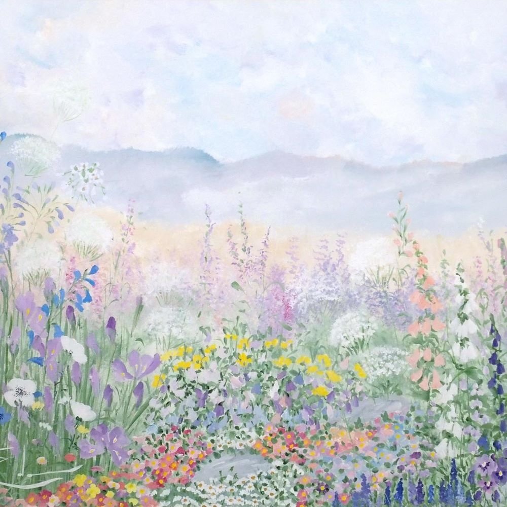 イーダ・ヴァリッキオ 「アーリーモーニング」 /紙にアクリル40号/直筆サイン有り/Eda Varricchio/女流画家/大型作品/真作保証/ENCHANTE拍卖