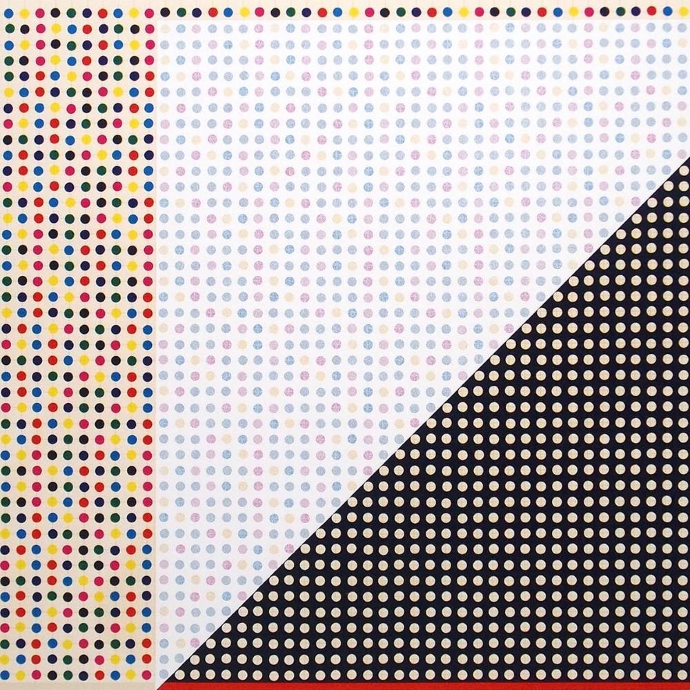 松本旻 「配色(ゲーム的要素)-1 高等学校美術館 版画集1より」/シルクスクリーン/1982年制作/直筆サイン有り/新品額/真作保証/ENCHANTE拍卖