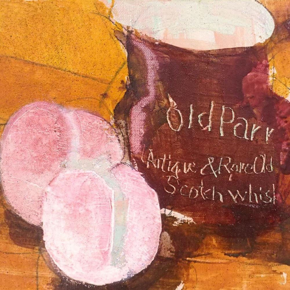 松田環 「桃と水差し」 /キャンバスに油彩3号/飾りやすいサイズ/師:笠井誠一/立軌会同人/日本画壇で高い評価/真作保証/ENCHANTE拍卖