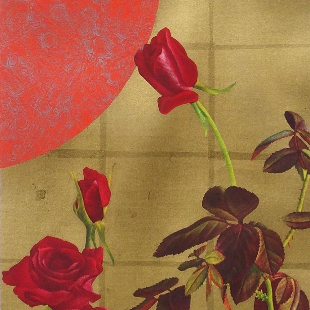 宮山広明 「Red rose 2」 /銅版画/1992年制作/直筆サイン有り/師:瞭修平/版画工房うつし主宰/世界的に活躍する版画家/真作保証/ENCHANTE拍卖