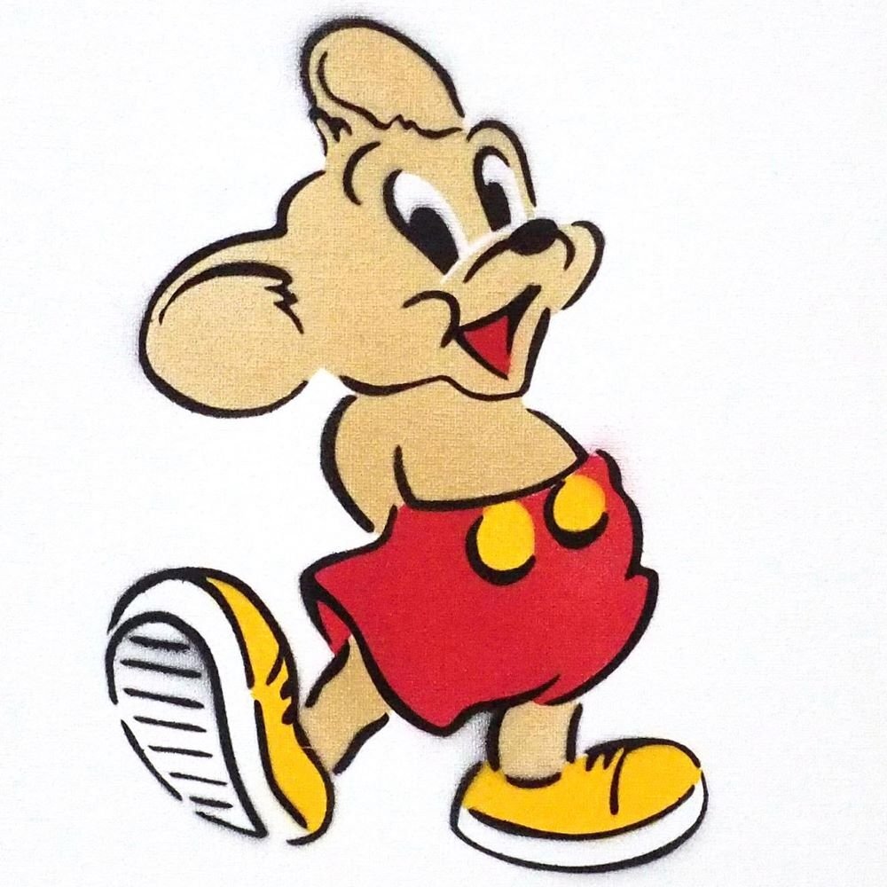 Kurry(カリー) 「(作品)」 /キャンバスにステンシル/直筆サイン有り/小判/大阪のペインター/グラフィックアーティスト/真作/ENCHANTE拍卖