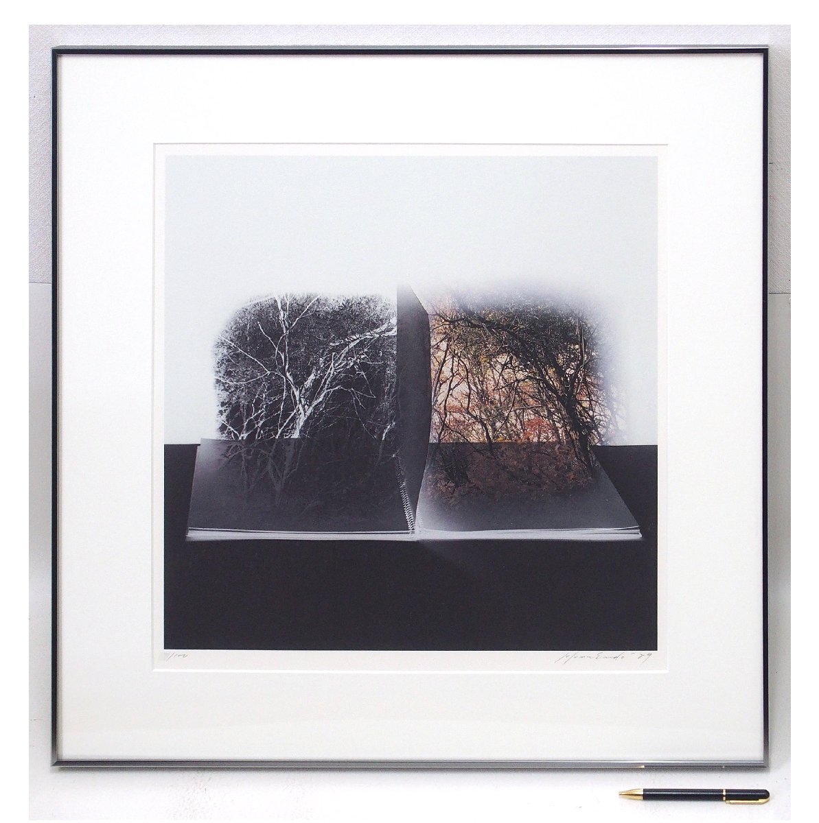 遠藤享 「SPACE AND SPACE」 オフセットリトグラフ/自然や宇宙をテーマ/大英博物館、サンパウロ美術館など所蔵/真作保証/187/ENCHANTE拍卖