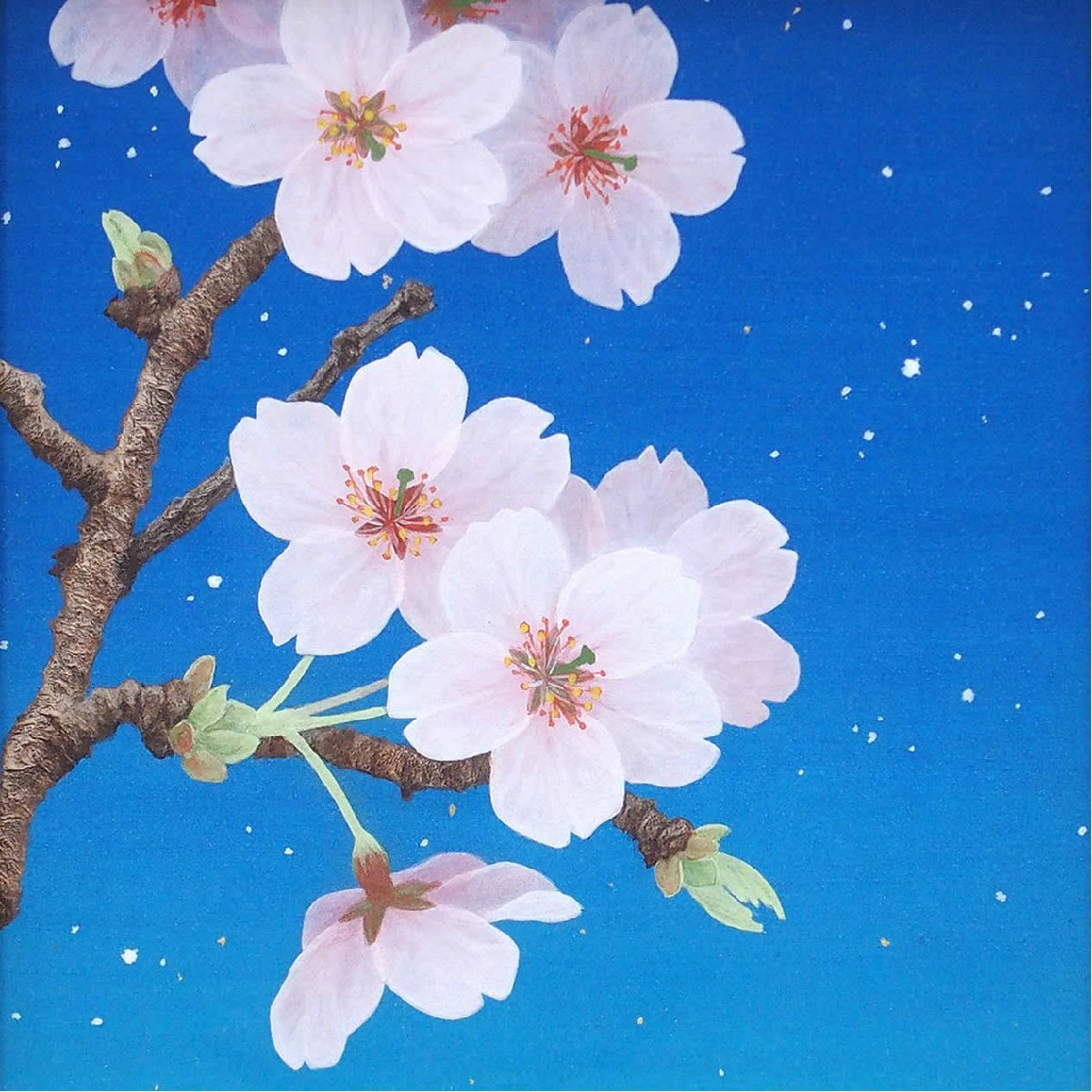 高崎昇平 「夜咲き」 /紙本彩色0号/印有り・共シール有り/飾りやすいサイズ/東京藝術大学大学院修了/真作保証/ENCHANTE拍卖