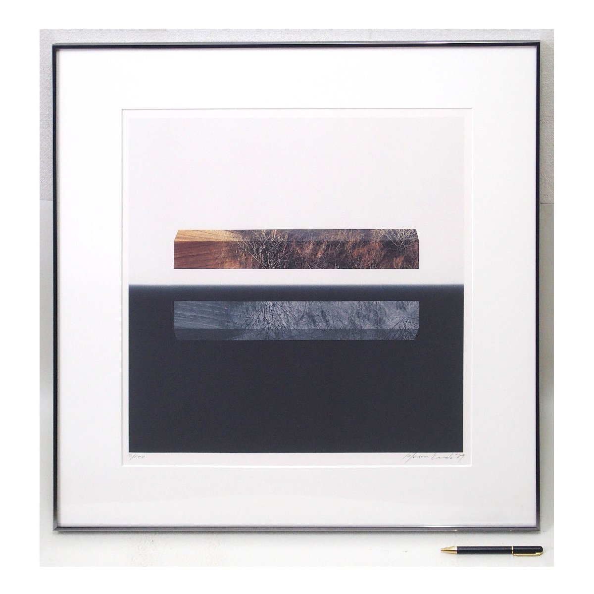 遠藤享 「SPACE AND SPACE」 オフセットリトグラフ/自然や宇宙をテーマ/大英博物館、サンパウロ美術館など所蔵/真作保証/184/ENCHANTE拍卖