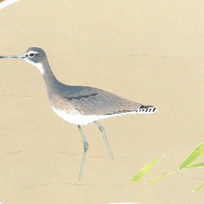 上村淳之 「鴫」 /リトグラフ/1988年高島屋美術部発行の石版画集「鳥たちの詩「光」」より、夏/直筆サイン・印有り/真作保証/ENCHANTE拍卖