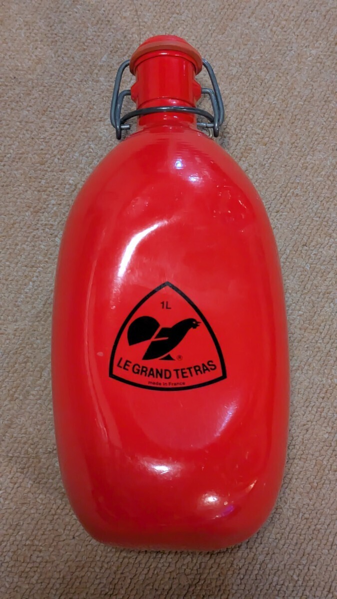 グランドテトラ フランス製 LE GRAND TETRAS 1L 赤色 水筒 ビンテージ 入手困難拍卖