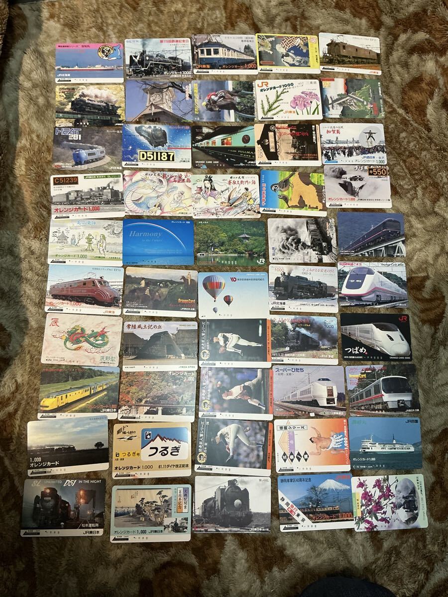 A010 1穴 使用済み オレカ 50枚セットD 新幹線 SL オレンジカード拍卖