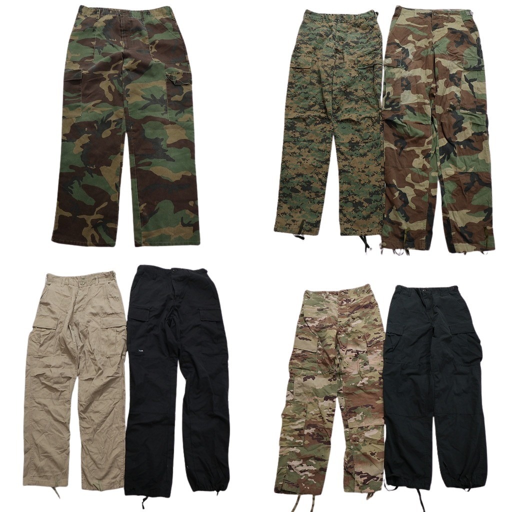 古着卸 まとめ売り 米軍民間 フィールドパンツ ミリタリー 7枚セット (メンズ S /38 ) マルチカム デジカモ NC1665 1円スタート拍卖