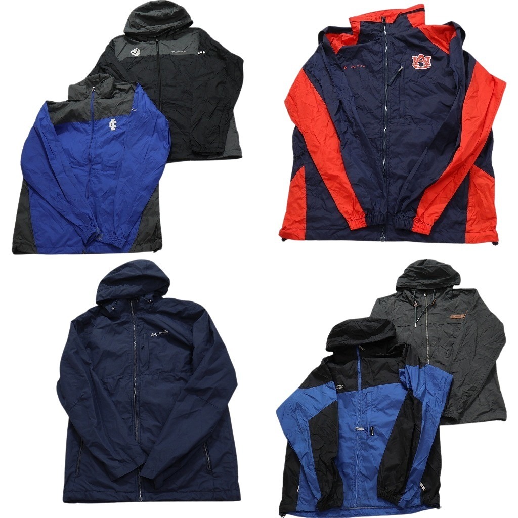 古着卸 まとめ売り コロンビア ライト ジャケット 6枚セット (メンズ M ) フーディー バイカラー 90’s 中古 古着 NC2005拍卖