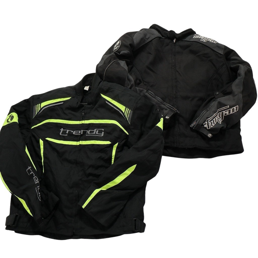 古着卸 まとめ売り レーシング ジャケット 2枚セット (メンズ 2XL /4XL ) モーターサイクル バイク 切り替え NC2246 1円スタート拍卖