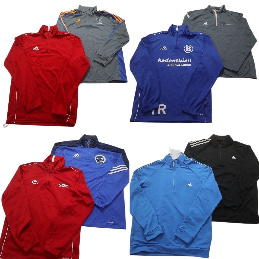 古着卸 まとめ売り アディダス ハーフジップジャージ ジャケット 8枚セット (メンズ M ) プルオーバー スタンドカラー 中古 古着 NC2330拍卖