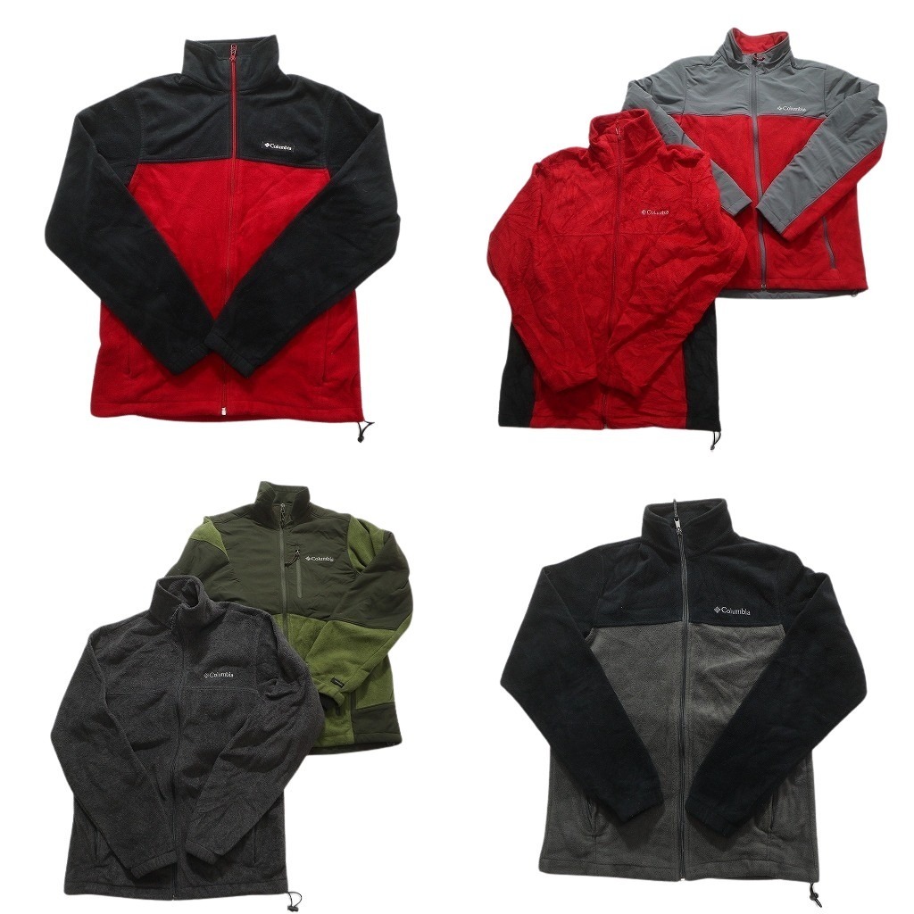 古着卸 まとめ売り コロンビア フリース 6枚セット (メンズ S ) デナリ バイカラー ドローコード フルジップ 中古 古着 NC2552拍卖