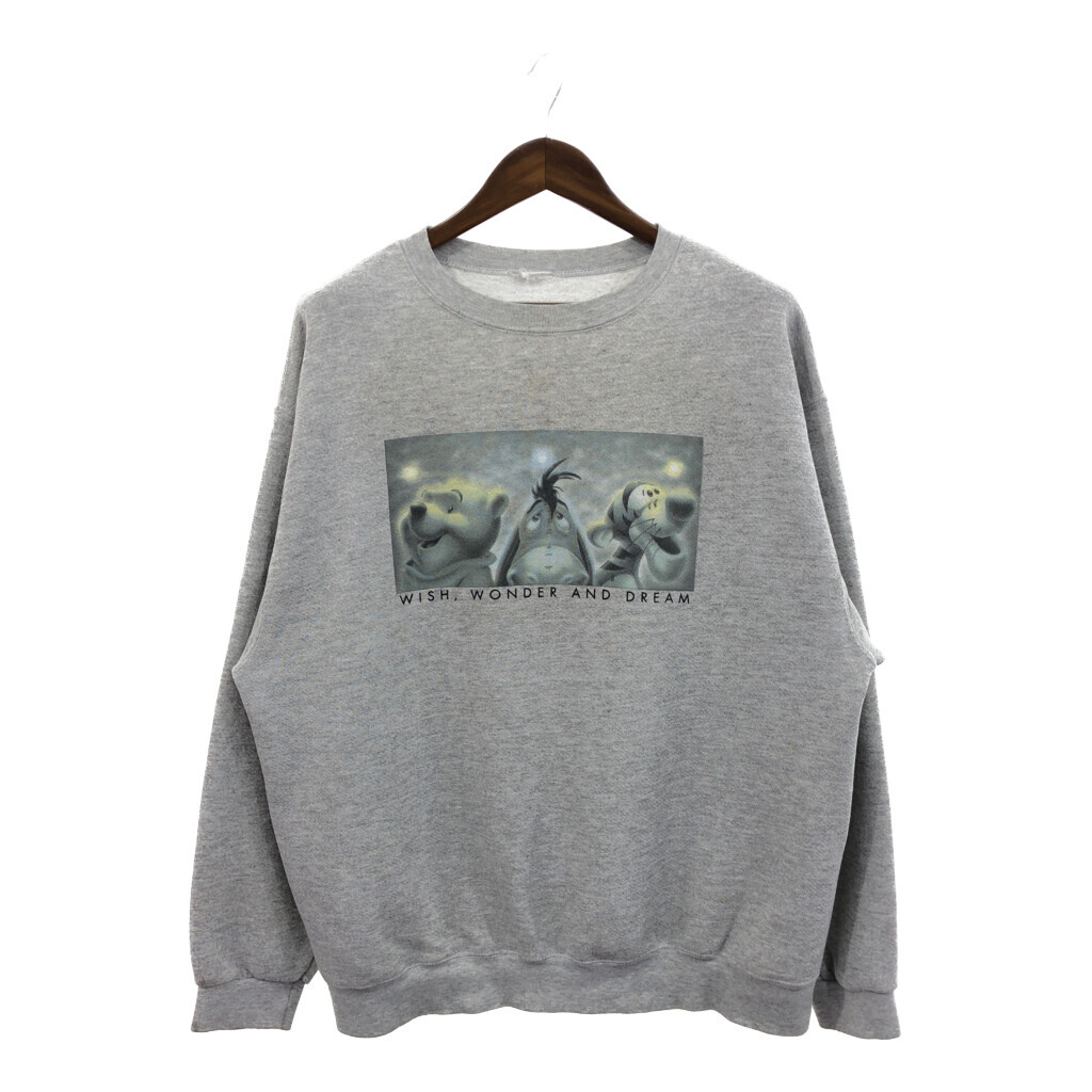 Disney ディズニー くまのプーさん Pooh スウェット キャラクター グレー (メンズ XL相当) Q2800拍卖