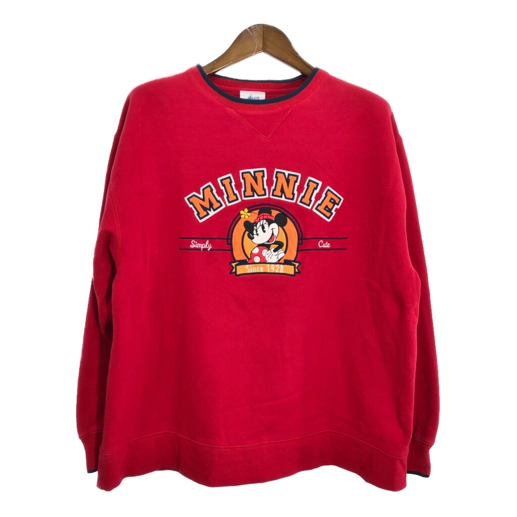Disneyland ディズニーランド ミニーマウス スウェット キャラクター レッド (メンズ XL) 中古 古着 S0065拍卖