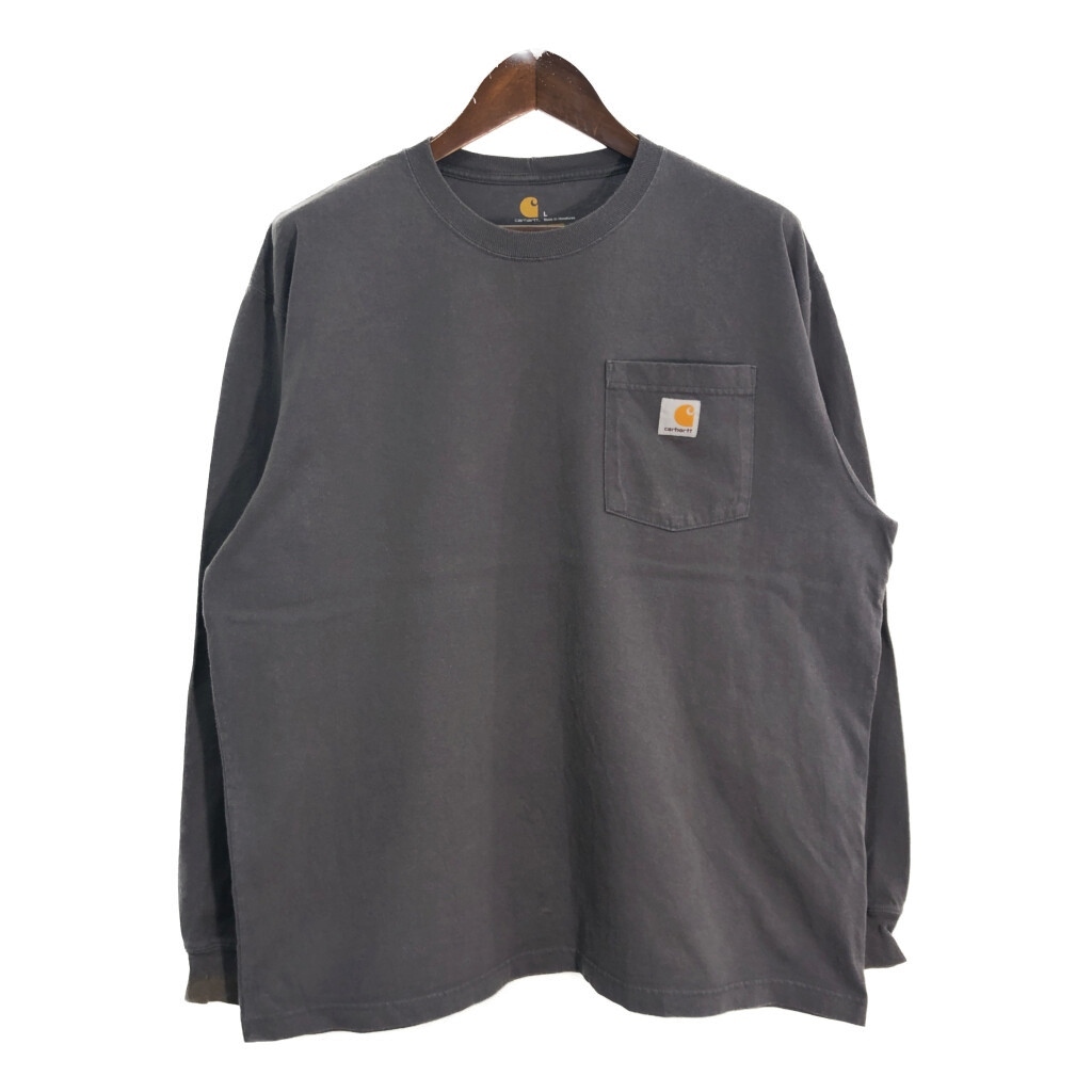 Carhartt カーハート 長袖ポケットTシャツ グレー(メンズ L)中古 古着 T8173拍卖