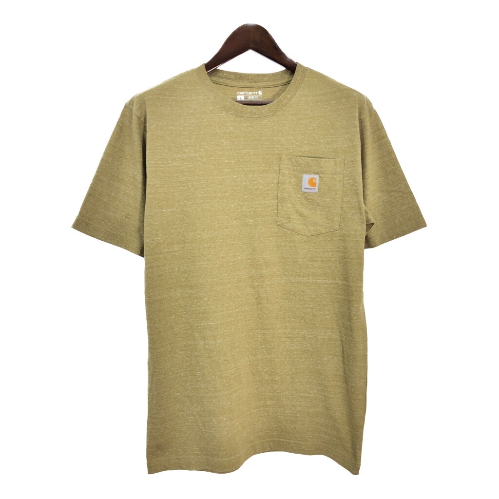 Carhartt カーハート ワンポイントロゴTシャツ ワーク イエロー(メンズ S)中古 古着 T9592拍卖