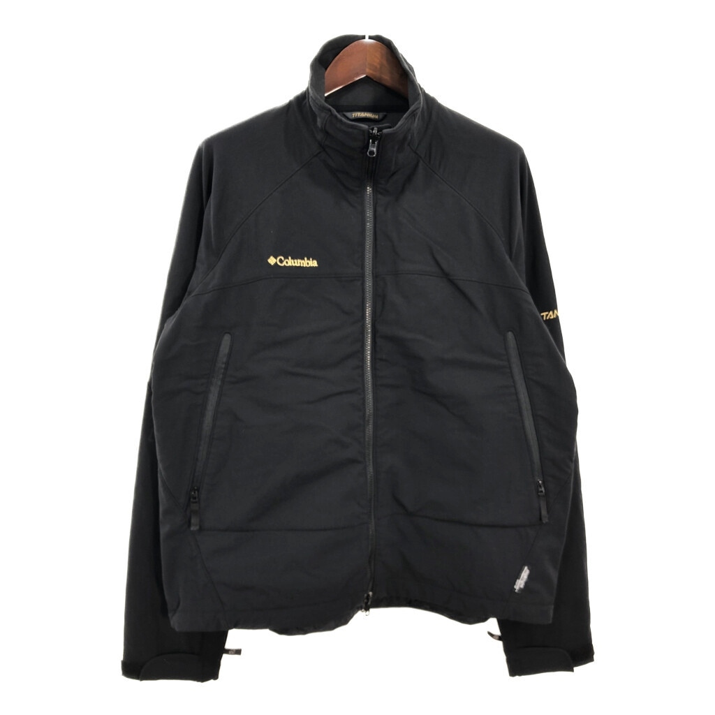 Columbia コロンビア TITANIUM ソフトシェルジャケット アウトドア ブラック(メンズ XL)中古 古着 U3200拍卖