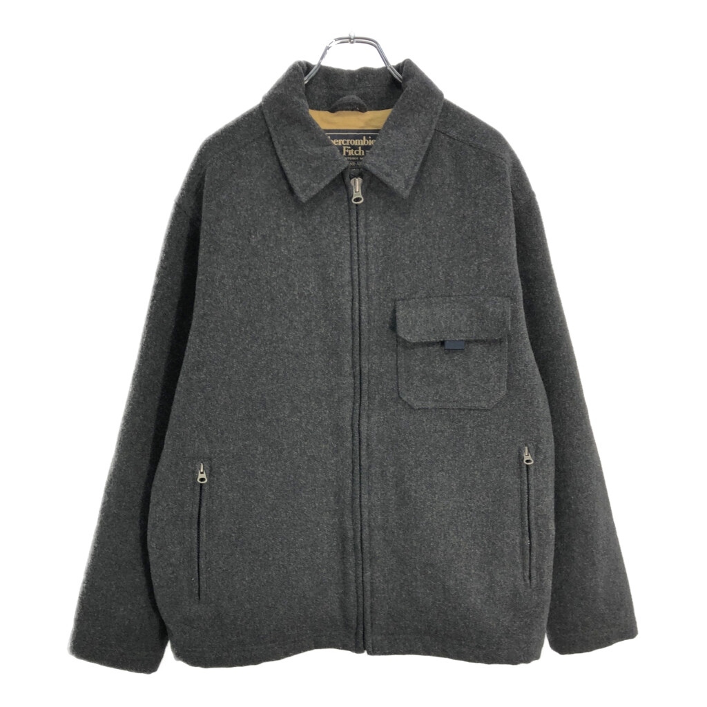 Abercrombie & Fitch アバクロンビーアンドフィッチ ウール スポーツジャケット グレー(メンズ L)中古 古着 U4586拍卖