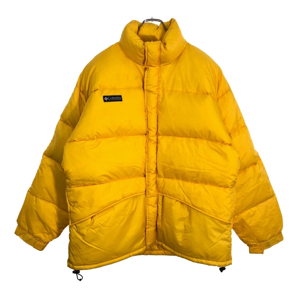 00年代 Columbia コロンビア ダウンジャケット アウトドア イエロー(メンズ L)中古 古着 U4404拍卖
