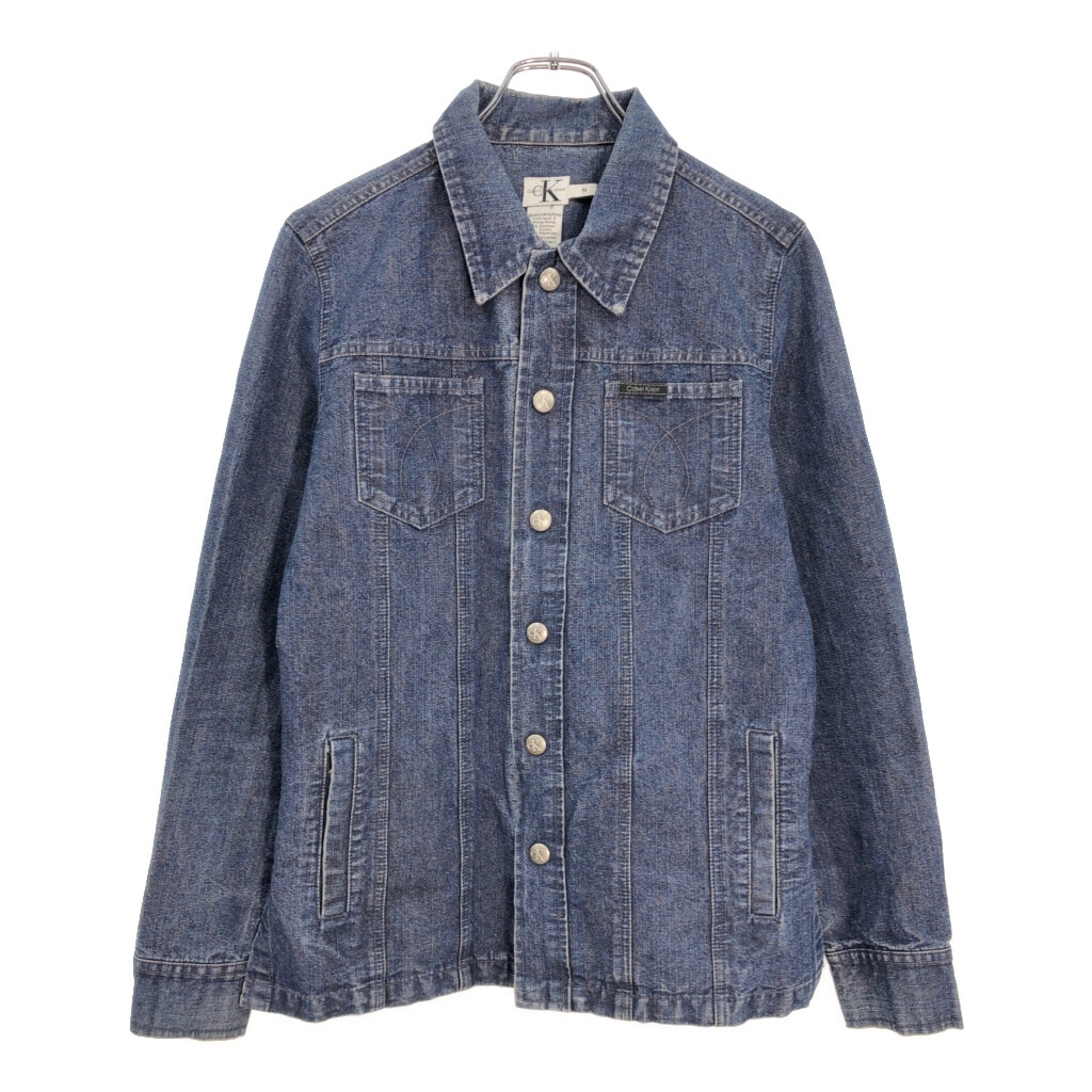 90年代 Calvin klein Jeans カルバンクライン ジーンズ デニムジャケット ブルー(メンズ M)中古 古着 U5629拍卖