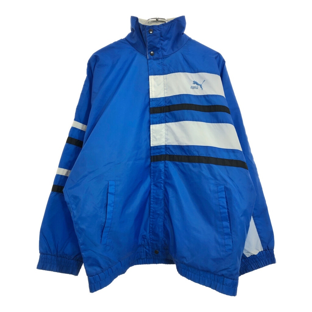 90年代 PUMA プーマ ナイロンジャケット スポーツ ブルー(メンズ M)中古 古着 U7110拍卖