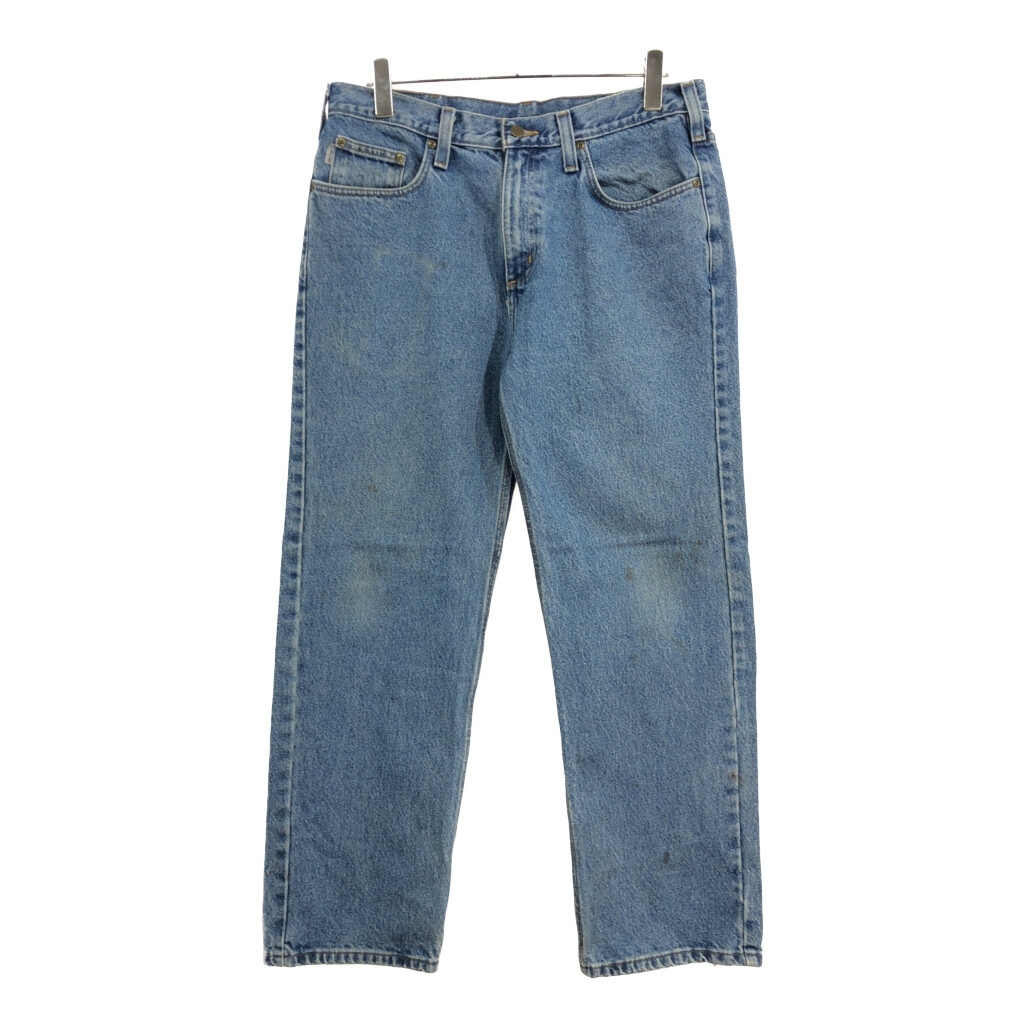 Carhartt カーハート デニムパンツ ブルー(メンズ W34 L30)中古 古着 U9608拍卖