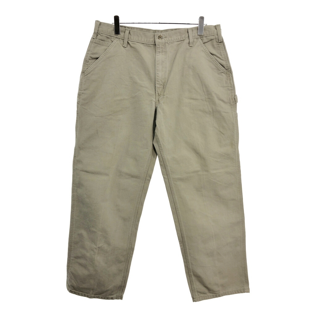 00年代 Carhartt カーハート ダック ペインターパンツ カーキ(メンズ W38 L32)中古 古着 V0492拍卖