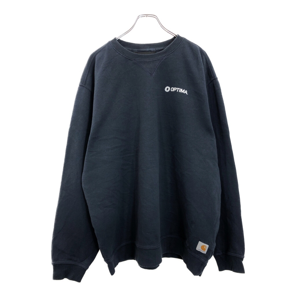 Carhartt カーハート スウェット 企業ロゴ ネイビー(メンズ XL)中古 古着 V0781拍卖