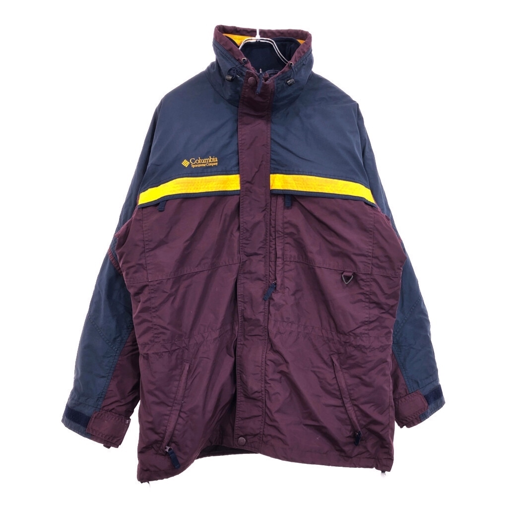 Columbia コロンビア 中綿 ナイロンジャケット アウトドア ワインレッド(メンズ M)中古 古着 U3895拍卖