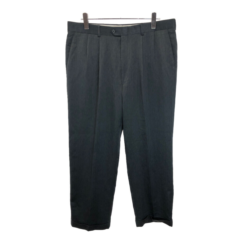 BILL BLASS 2タック スラックスパンツ グレー(メンズ 36)中古 古着 V0103拍卖