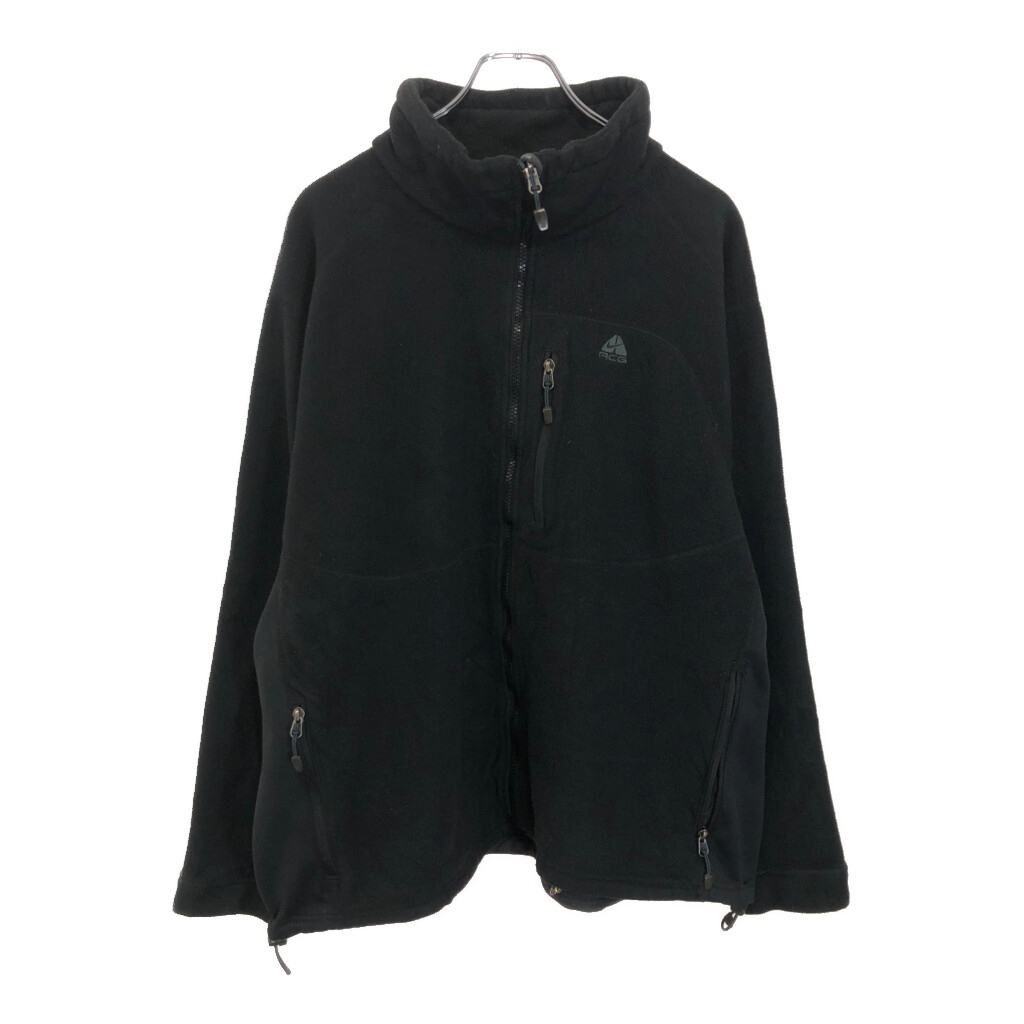 00年代 NIKE ACG ナイキ エーシージー フリースジャケット アウトドア ブラック(メンズ XL)中古 古着 V0233拍卖