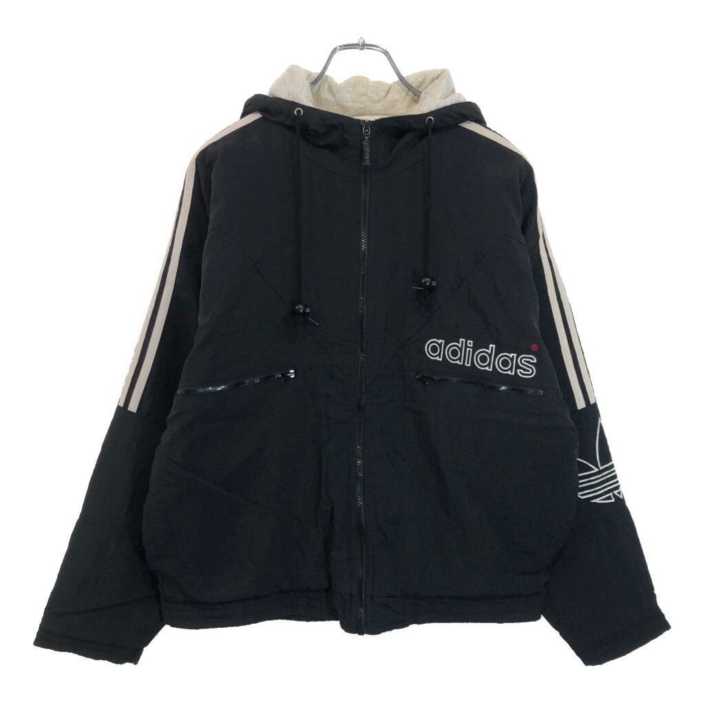 90年代 adidas アディダス ナイロンジャケット スポーツ ブラック(メンズ M)中古 古着 V0241拍卖