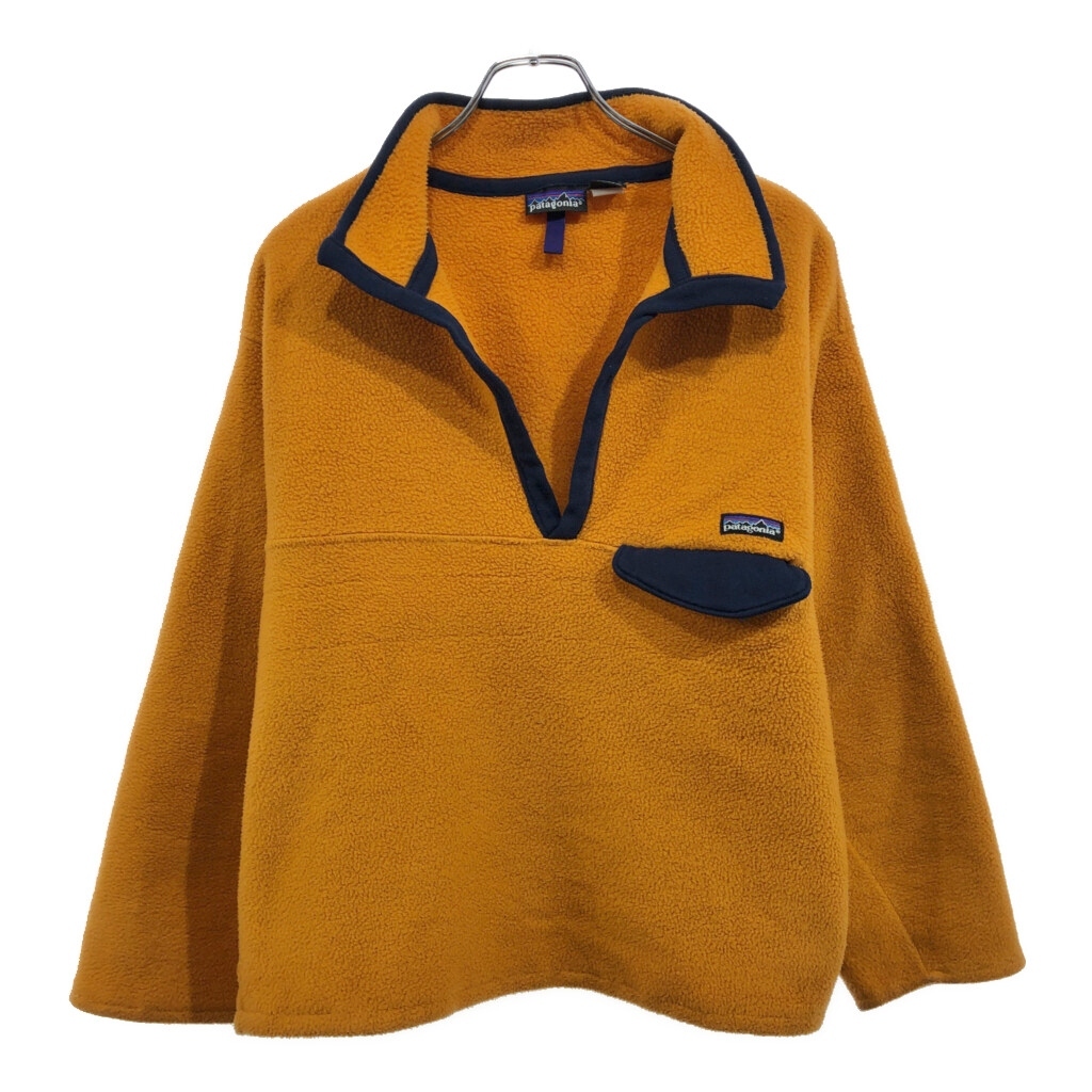 patagonia パタゴニア カスタム フリース プルオーバージャケット アウトドア オレンジ(メンズ L)中古 古着 V0311拍卖