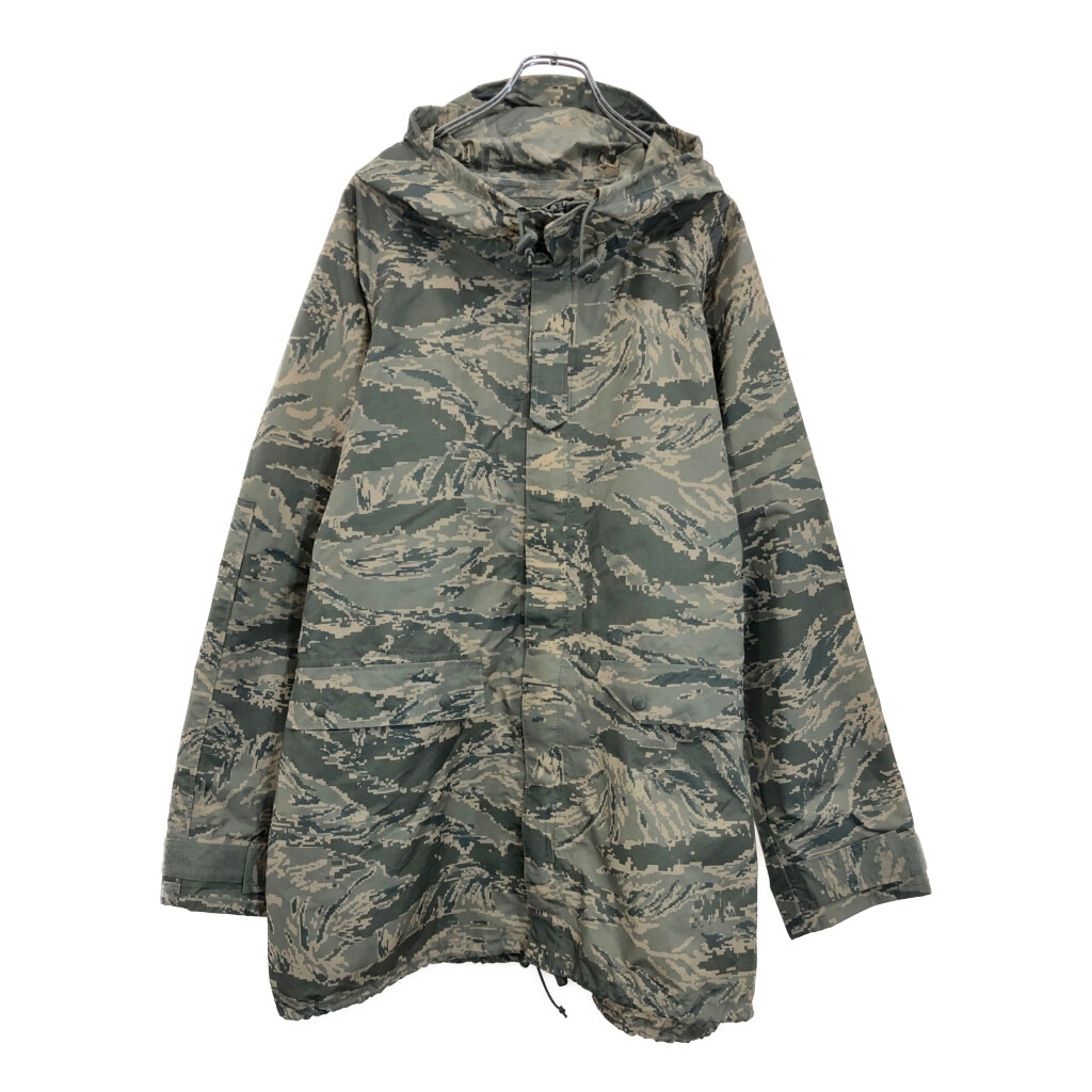 00年代 米軍実物 U.S.AIRFORCE レインパーカー ミリタリー ABUカモ(メンズ SMALL)中古 古着 V0471拍卖