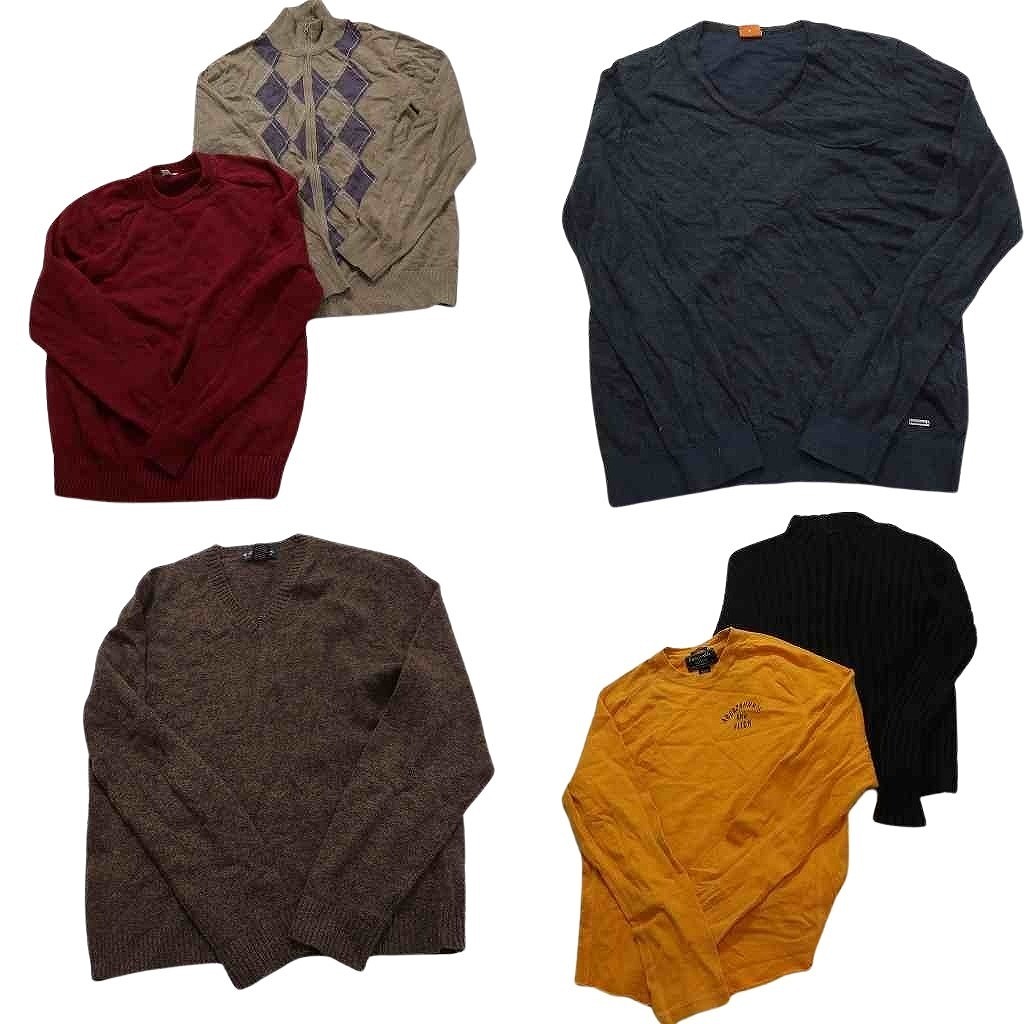 古着卸 まとめ売り ブランドMIX セーター 6枚セット (メンズ M ) バナナリパブリック ブルックス J.CREW 中古 古着 NC3173拍卖