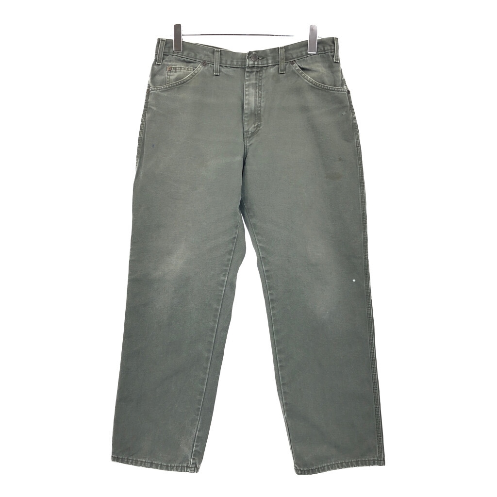 Dickies ディッキーズ ダック ペインターパンツ オリーブ(メンズ W34 L30)中古 古着 V0671拍卖