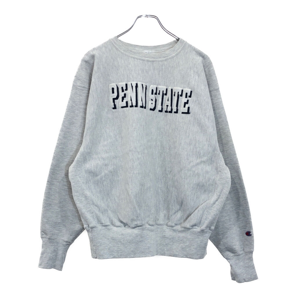 90年代 Champion チャンピオン REVERSE WEAVE リバースウィーブ スウェット カレッジ グレー(メンズ XL相当)中古 古着 V0744拍卖
