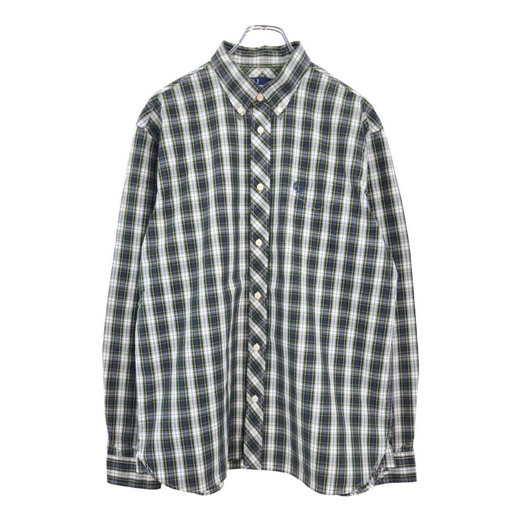 FRED PERRY フレッドペリー ボタンダウンシャツ チェック マルチカラー(メンズ L)中古 古着 V0912拍卖
