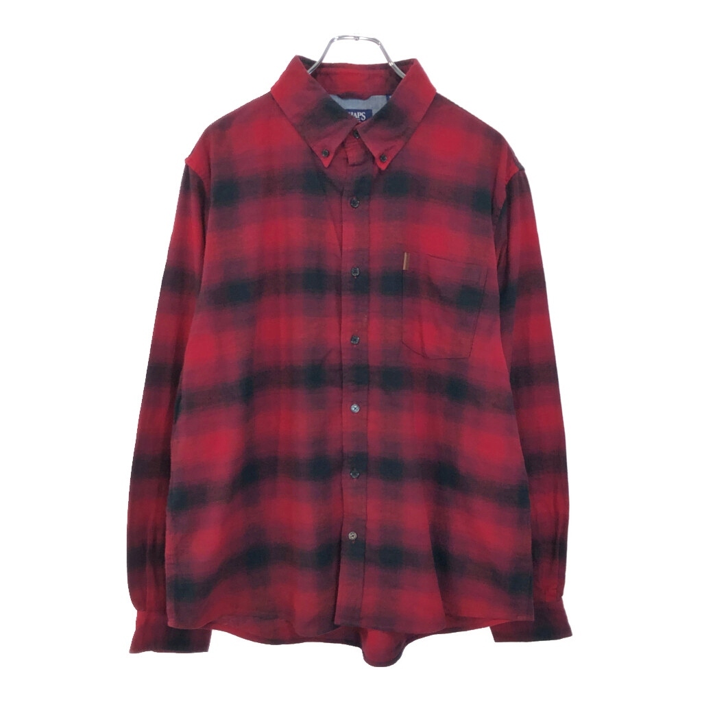 CHAPS チャップス フランネルシャツ オンブレチェック レッド(メンズ XL)中古 古着 V0937拍卖