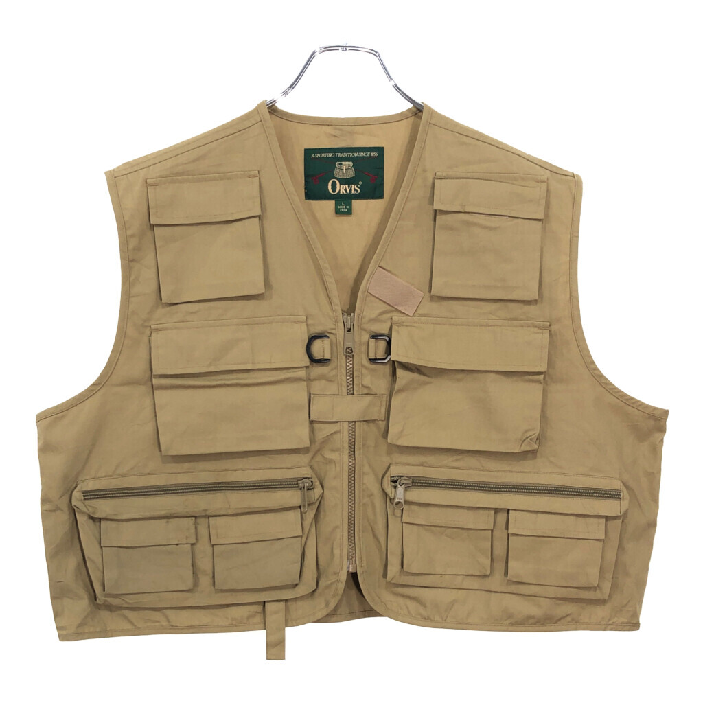 90年代 ORVIS オービス フィッシングベスト アウトドア ベージュ(メンズ L)中古 古着 V0999拍卖