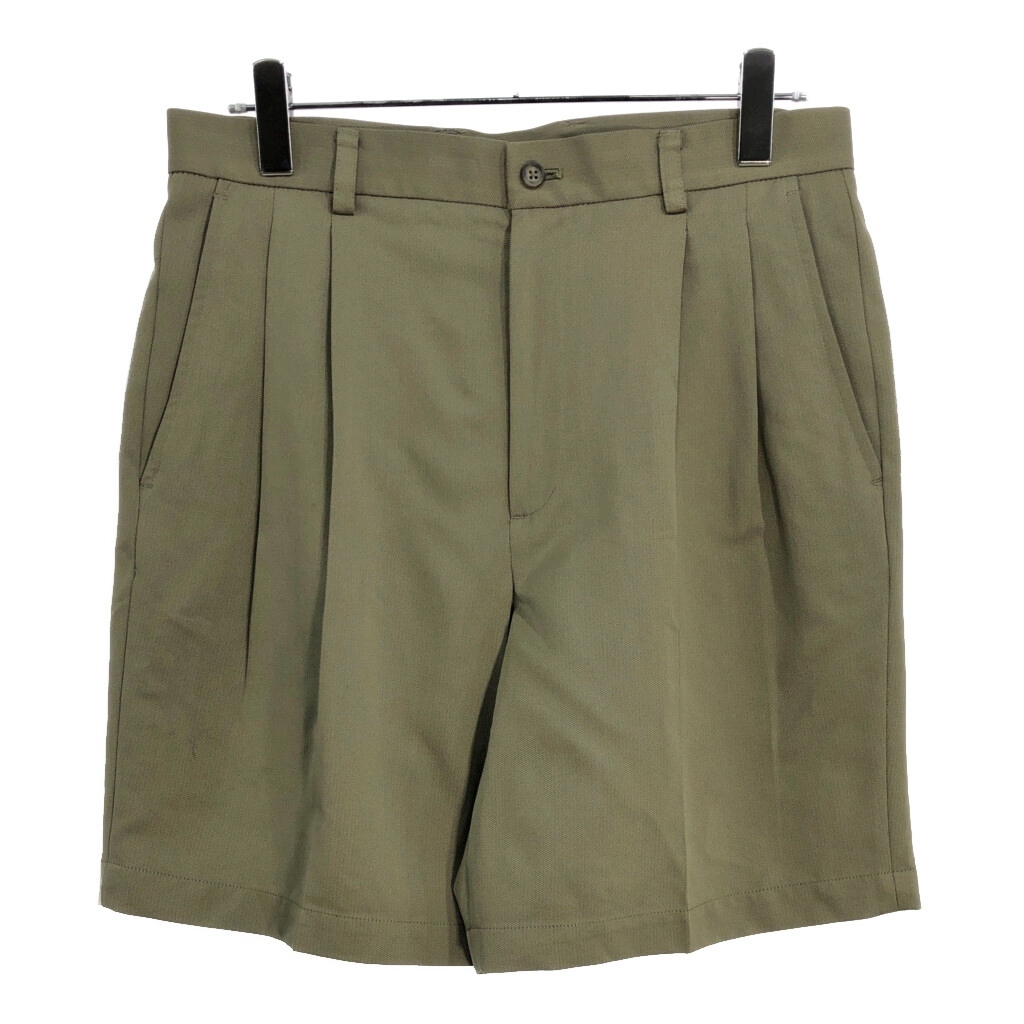 claiborne クレイボーン 2タック スラックスショートパンツ ベージュ(メンズ W33)中古 古着 V1016拍卖