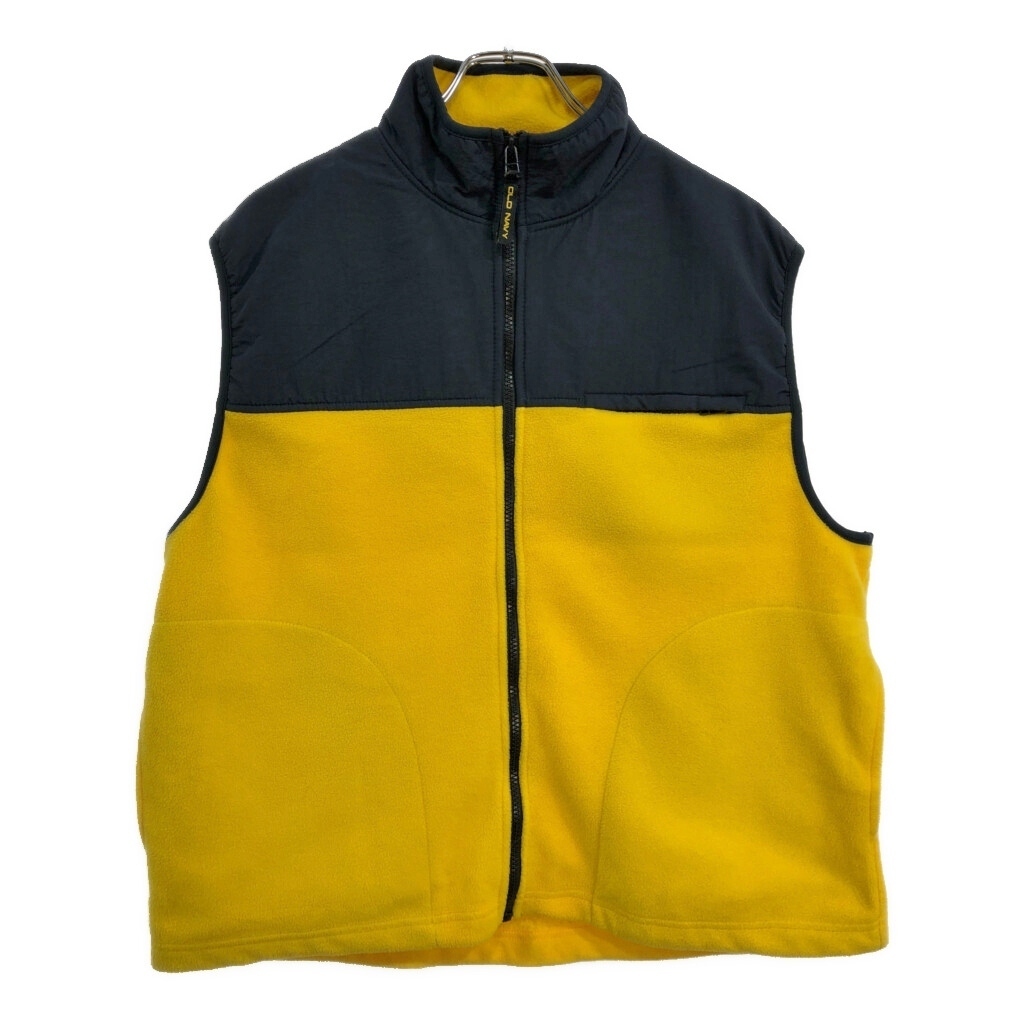 00年代 OLD NAVY オールドネイビー フリースベスト イエロー(メンズ M)中古 古着 V1121拍卖