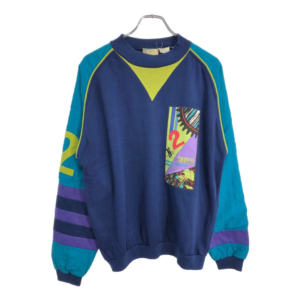 90年代 Slazenger スラセンジャー スウェット スポーツ ブルー(メンズ L)中古 古着 V1167拍卖