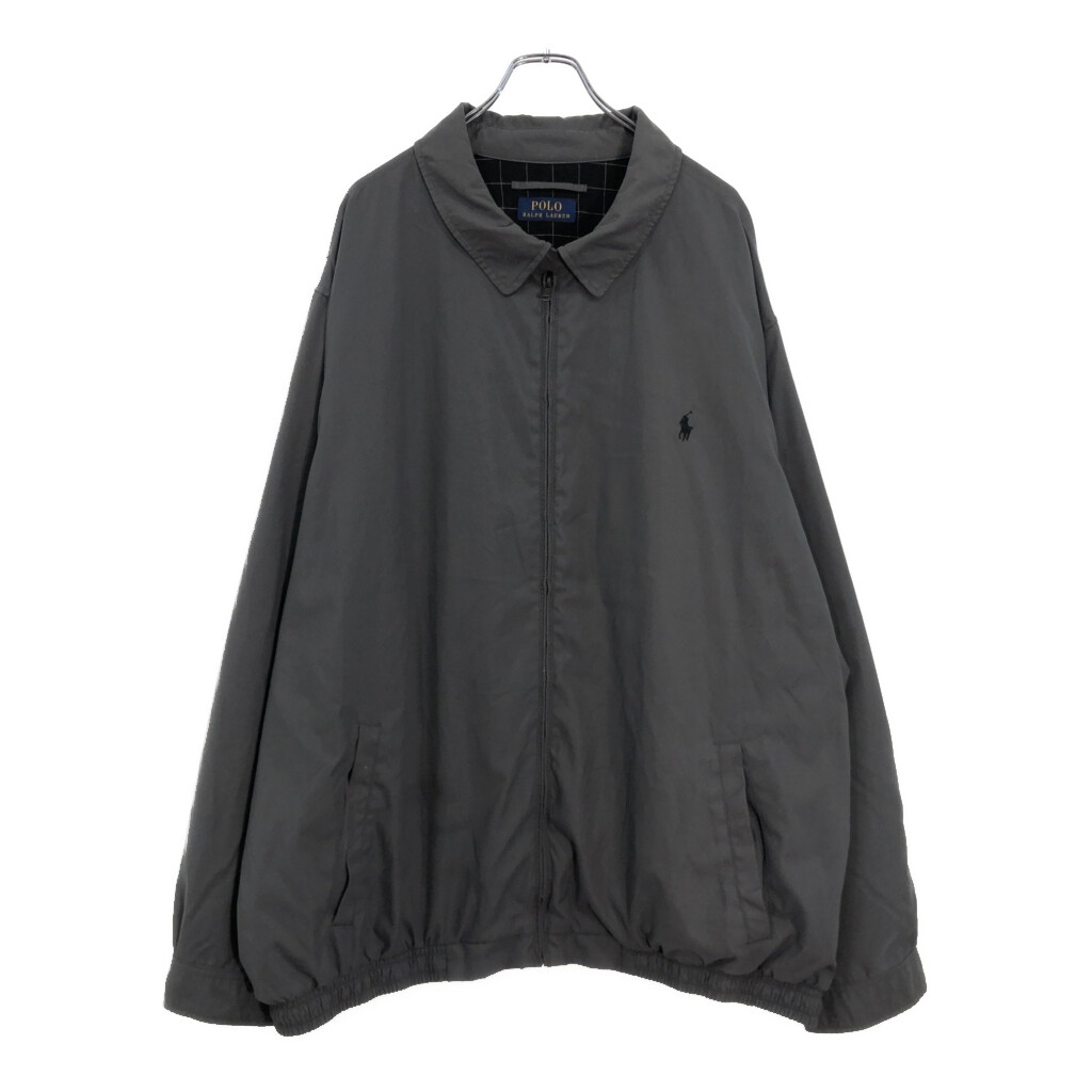 Polo by Ralph Lauren ポロ ラルフローレン スイングトップ 大きいサイズ グレー(メンズ 4XL相当)中古 古着 V1424拍卖