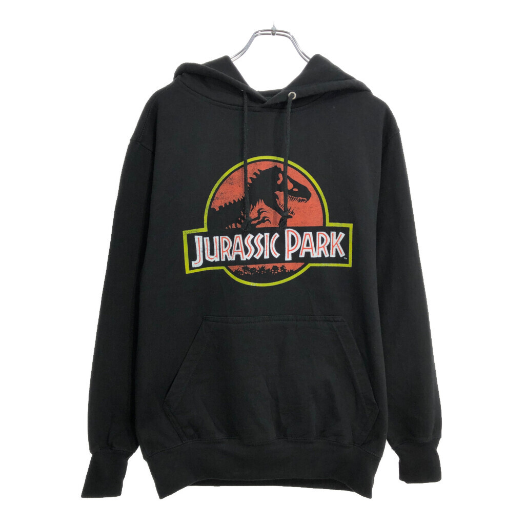 UNIVERSAL STUDIO Jurassic Park ジュラシック・パーク スウェットパーカー ムービー ブラック(メンズ S)中古 古着 V1570拍卖